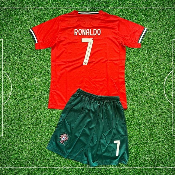 Other - Ronaldo Portugal #7 Soccer Jersey – Size 22 – Fits ages 6-7 y (Jersey + Shorts)